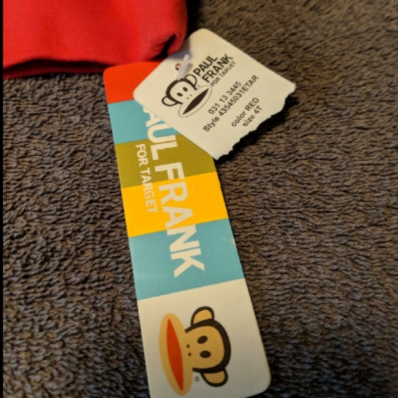 Paul Frank For Target Toddler Boy's Hoodie-Red-NWT-4T - Picture 5 of 6